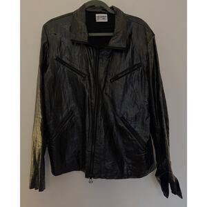 Tim Hamilton 2008 Black Leather Moto Jacket